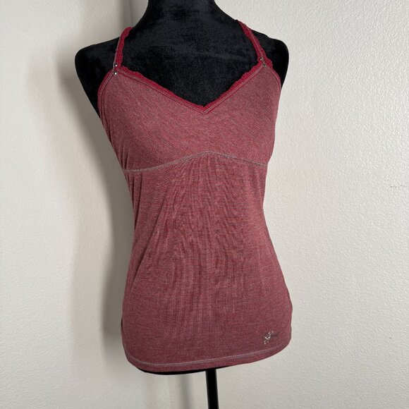 Guess Tops - Guess Red Lace-Trim Racerback Tank Top Medium
